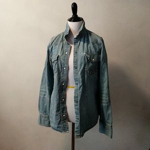 Thick denim shirt style jacket